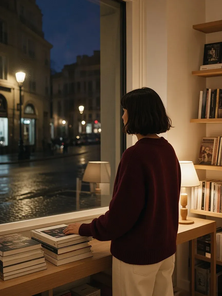 An editorial photograph of a bookshop